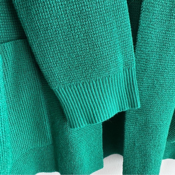 Cyrus Open Front Knit Cardigan Sz S Deep Kelly Green Sweater Classic Capsule EUC - Picture 6 of 11